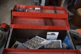 KENNEDY TOOLBOX WITH FOLD-OUT TRAYS & MISC. CONTENTS,