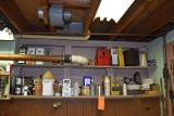 (2) SHELVES W/CONTENTS: CUTTING OIL, LUBRICANTS,
