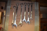 COMBINATION WRENCHES & CONTENTS OF WALL, 1-2/8