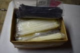 BOX W/ASSORTED CABLE TIES, 11 PCS