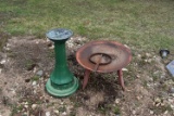 GARDEN SUNDIAL WITH CONCRETE BASE AND  ROUND TABLE