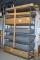 GREY METAL SHELVING UNIT, 24