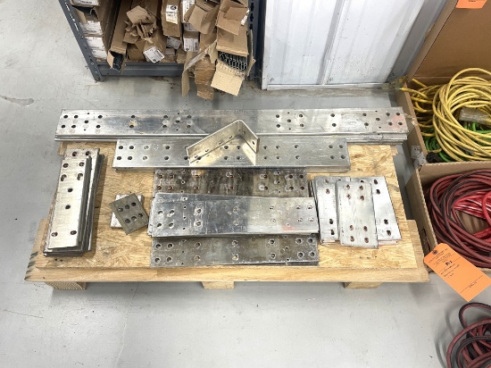 SKID WITH SILVER PLATED COPPER BUS BARS, VARIOUS SIZES; 27-1/2" X 43", 7-3/4" X 17-3/4"