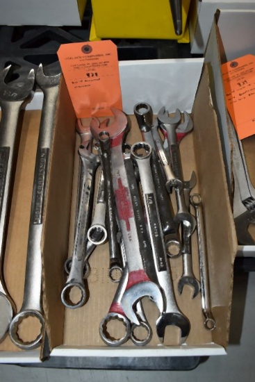 BOX W/ASSORTED WRENCHES