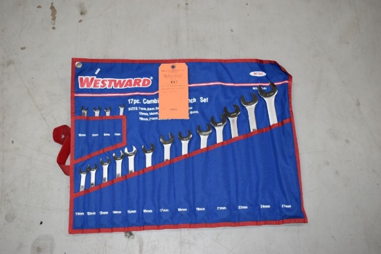 SET OF (13) WESTWARD COMBINATION WRENCHES, 7MM-27MM