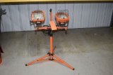 POWER LIGHT DUAL HEADED PORTABLE WORK LIGHT