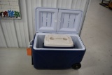 (2) COOLERS: RUBBERMAID 75 QT, COLEMAN 28 QT