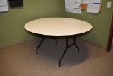 ROUND FOLDING TABLE, 59-1/2
