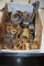 BIN OF ASSORTED SOCKETS AND (1) RATCHET