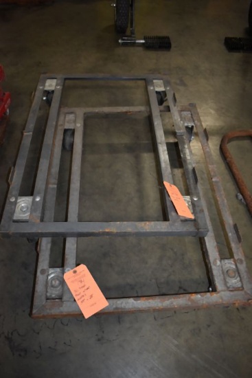 (2) STEEL FOUR WHEEL DOLLYS, 39" x 28"