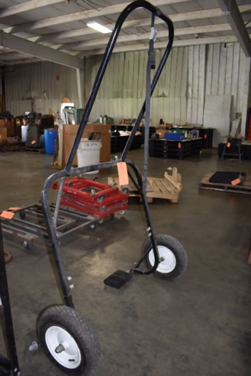 SNOWMOBILE MOVING DOLLY WITH 15" TIRES, 73" UPRIGHT