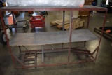 METAL/WOOD SHELVING UNIT WITH TWO SHELVES, 45