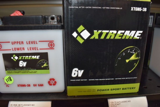 XTREME 6V POWER SPORT BATTERY, MODEL XT6N6-3B, 6V, 6AH