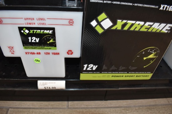XTREME 12V POWER SPORT BATTERY, MODEL XT16A-AB, 12V 16AH