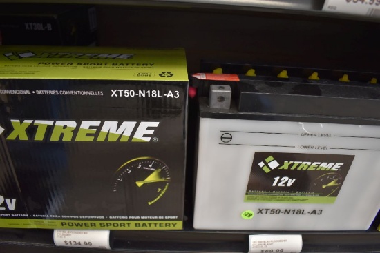 XTREME 12V POWER SPORT BATTERY, MODEL XT50-N18L-A3