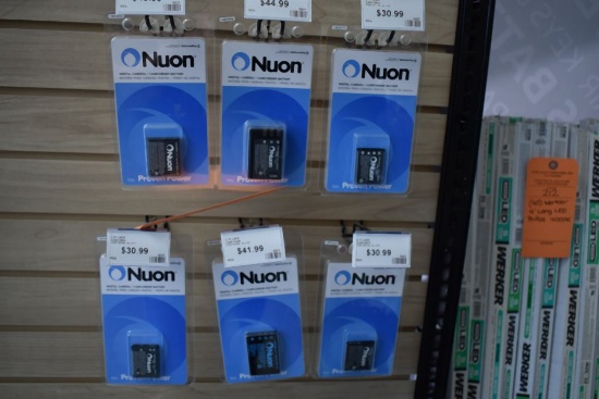 (6) ASSORTED NUON DIGITAL CAMERA/CAMCORDER BATTERIES