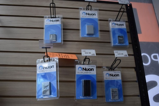 (6) ASSORTED NUON DIGITAL CAMERA/CAMCORDER BATTERIES