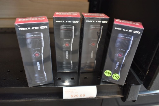 (4) NEBO REDLINE FLEX FLASHLIGHTS
