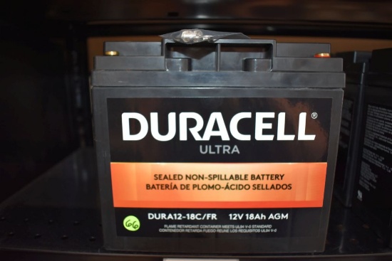 DURACELL ULTRA SEALED BATTERY, 12V 18 Ah AGM,