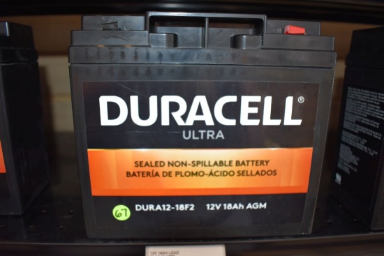 DURACELL ULTRA SEALED BATTERY, 12V 18 Ah AGM,