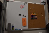 COMBINATION BULLETIN BOARD/WHITE ERASE BOARD, 36
