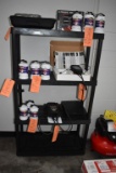 SHELVING UNIT WITH FOUR SHELVES, NO CONTENTS,