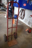 HAND TRUCK, RED, PNEUMATIC TIRES