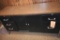 BLACK METAL DESK WITH FORMICA TOP, FIVE DRAWERS,
