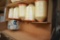 BOX WITH (5) SPOOLS OF WHITE BONDED NYLON THREAD AND