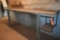 HEAVY DUTY STEEL WORK TABLE, REAR WALL MOUNTED, 40