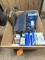 BOX WITH BINDER CLIPS, RIBBONS, INSERTS AND OTHER
