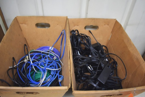 (2) BOXES OF ASSORTED COMPUTER CABLES