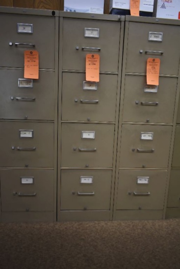 (3) SEARS STANDARD SIZE VERTICAL FOUR DRAWER METAL