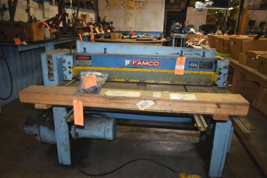 FAMCO 4' POWER SQUARING SHEAR, MODEL 1048,