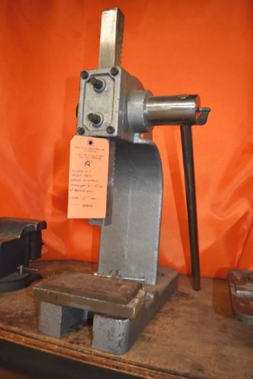 BENCH TOP ARBOR PRESS, PUNCH BAR 1 1/2" x 1 1/2" SQUARE