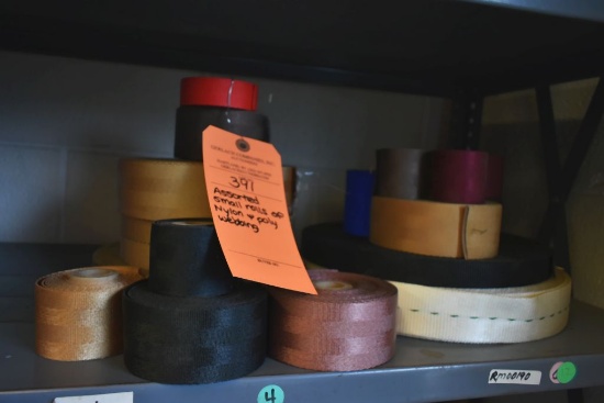 ASSORTED SMALL ROLLS OF NYLON AND POLY WEBBING