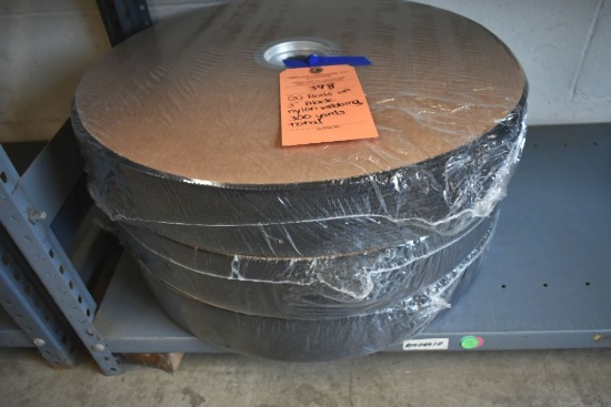 (3) ROLLS OF 3" BLACK NYLON WEBBING, 300 YARDS TOTAL