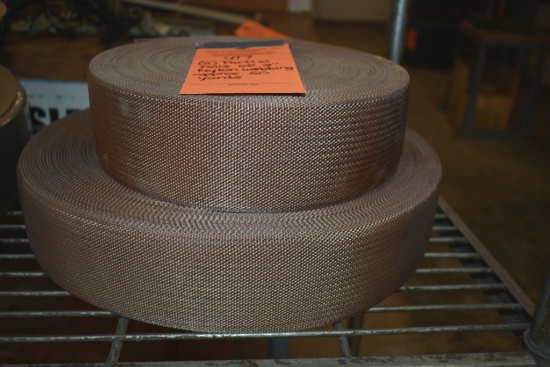 (2) PARTIAL ROLLS OF 3" NYLON WEBBING, APPROX. 50 YARDS TOTAL