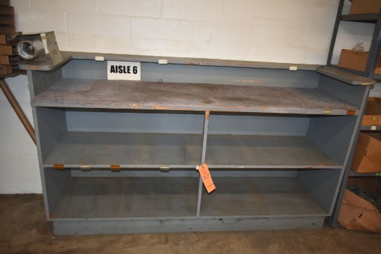 WOODEN THREE TIER WORKBENCH, 72"L x 22"D x 35"H