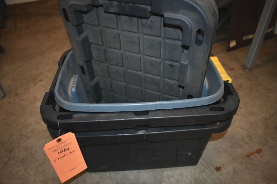 (3) PLASTIC BINS