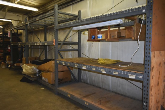 (3) SECTIONS OF PALLET RACKING, EACH 90"W x 3'D x