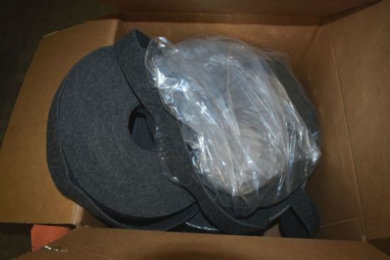 ROLLS OF GRAY FELT BAFFLE MATERIAL, 1 1/2" WIDE x