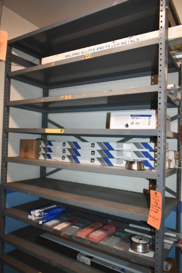 GREY METAL SHELVING UNIT, TEN TIER, NO CONTENTS,
