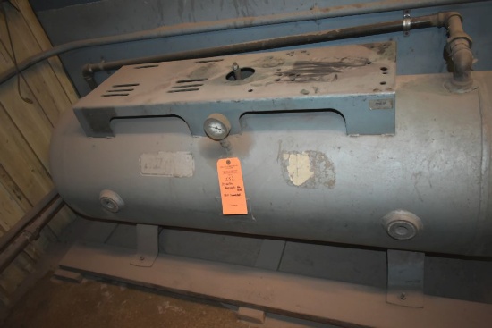 80 GALLON HORIZONTAL AIR TANK, STILL CONNECTED