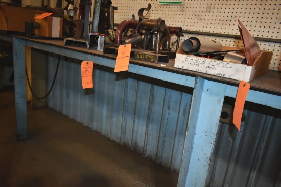 HEAVY DUTY METAL WORK BENCH, REAR WALL MOUNTED, 40"H