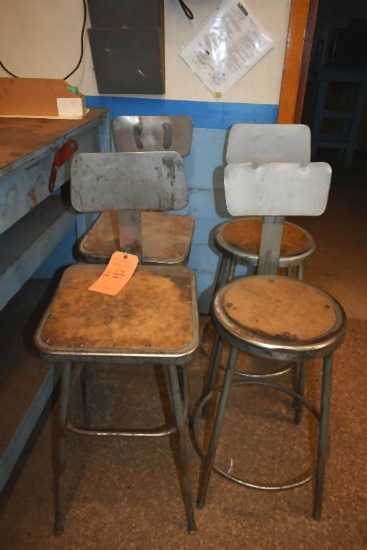 (4) ASSORTED SHOP STOOLS