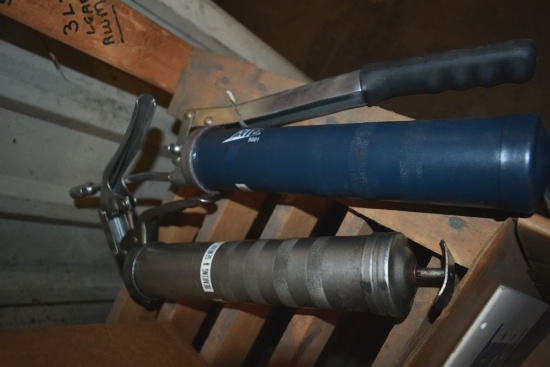 (2) GREASE GUNS, (1) ATD 5001 AND (1) UNKNOWN