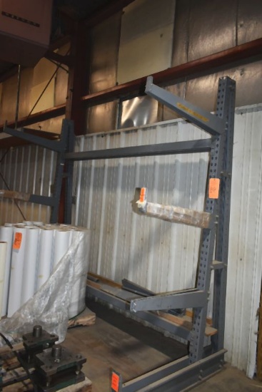 FOUR TIER CANTILEVERED STOCK RACK, 30" ARMS, 103"W x 8'H