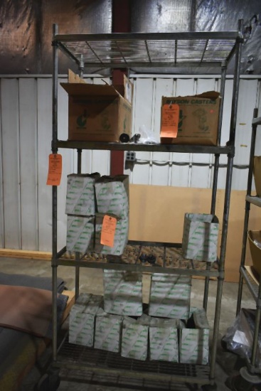 FOUR SHELF FREEZER RACK WITH 5" CASTERS,