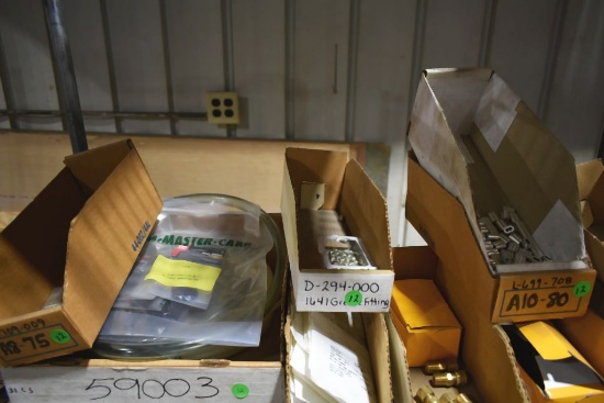 CONTENTS ON TOP TWO SHELVES OF THIS CART: FITTINGS,